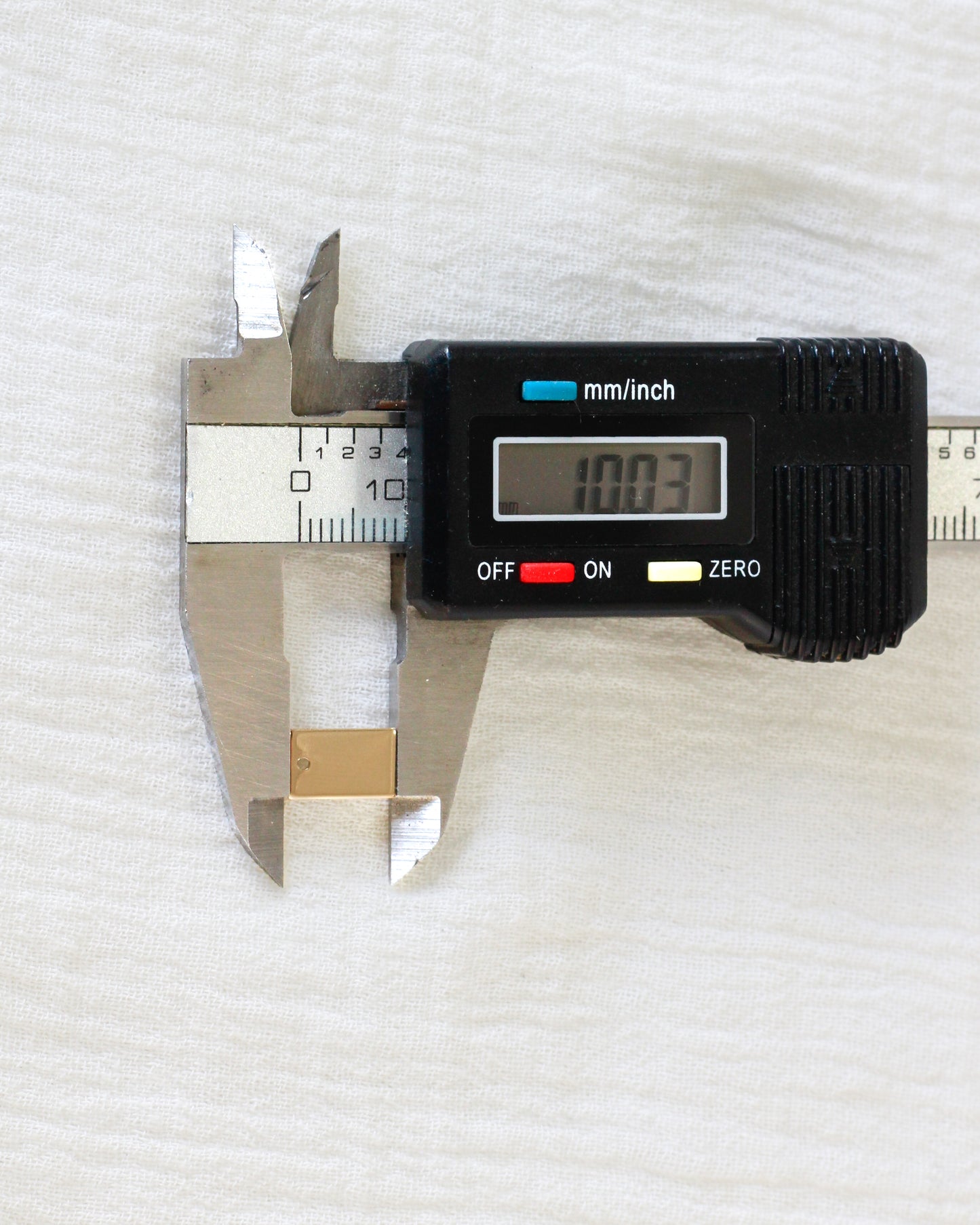 10x6mm Mini Rectangle Blank with One Hole, B86