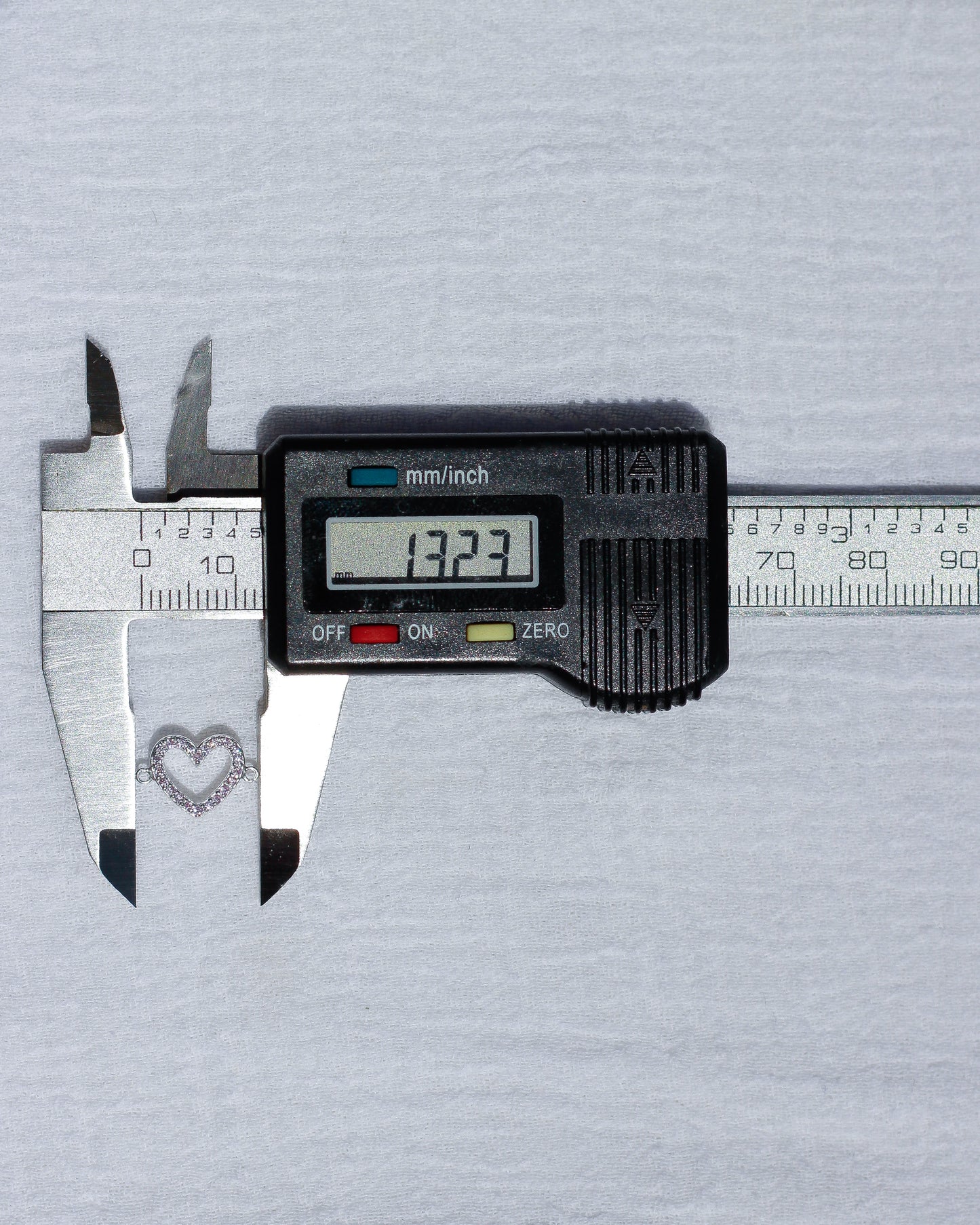 Pave Light Pink Heart CZ Connector, CN180