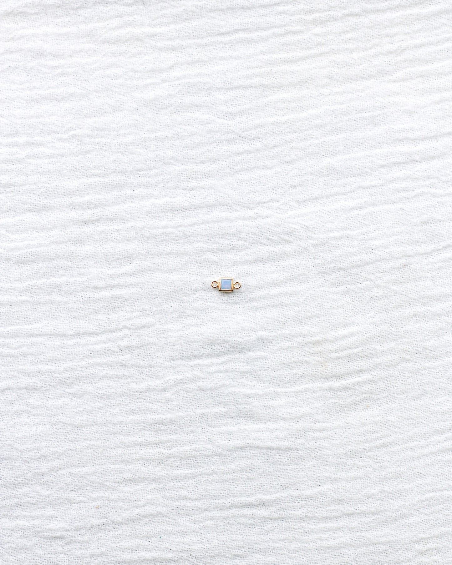 3mm Blue Opal Square Shaped Connector, CN311