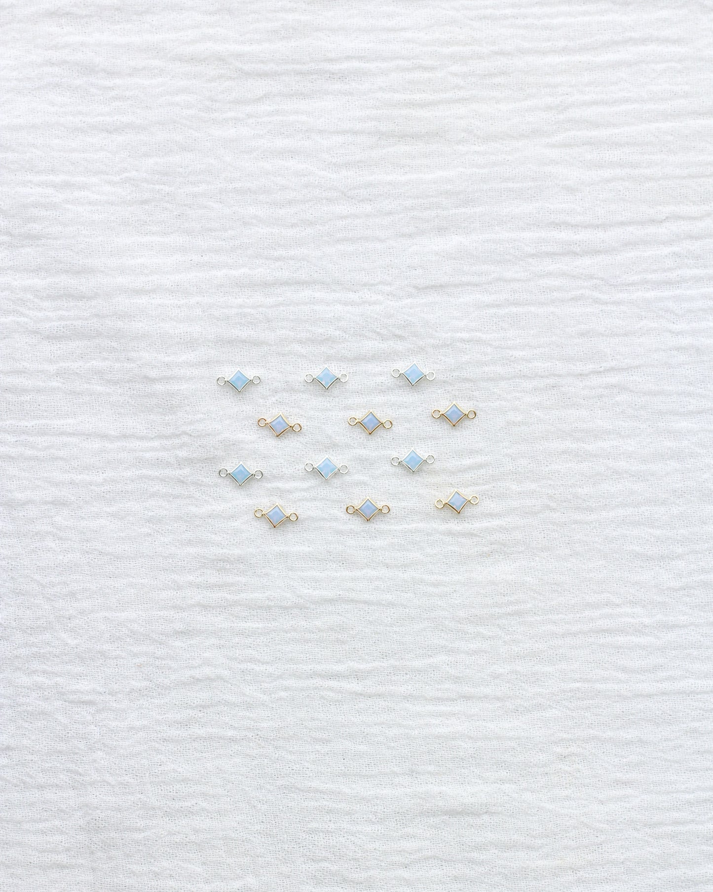 3mm Blue Opal Diamond Shaped Connector, CN315