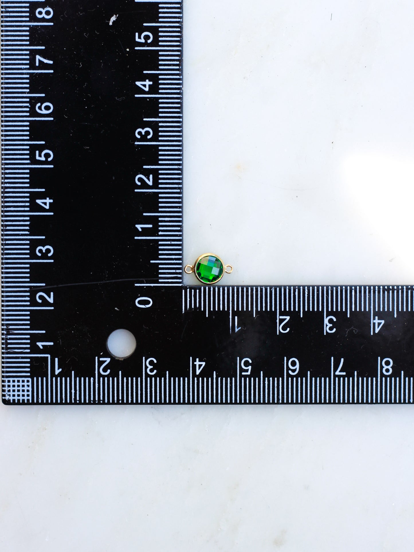 6mm CZ Double Sided Checkerboard Connector, CN217