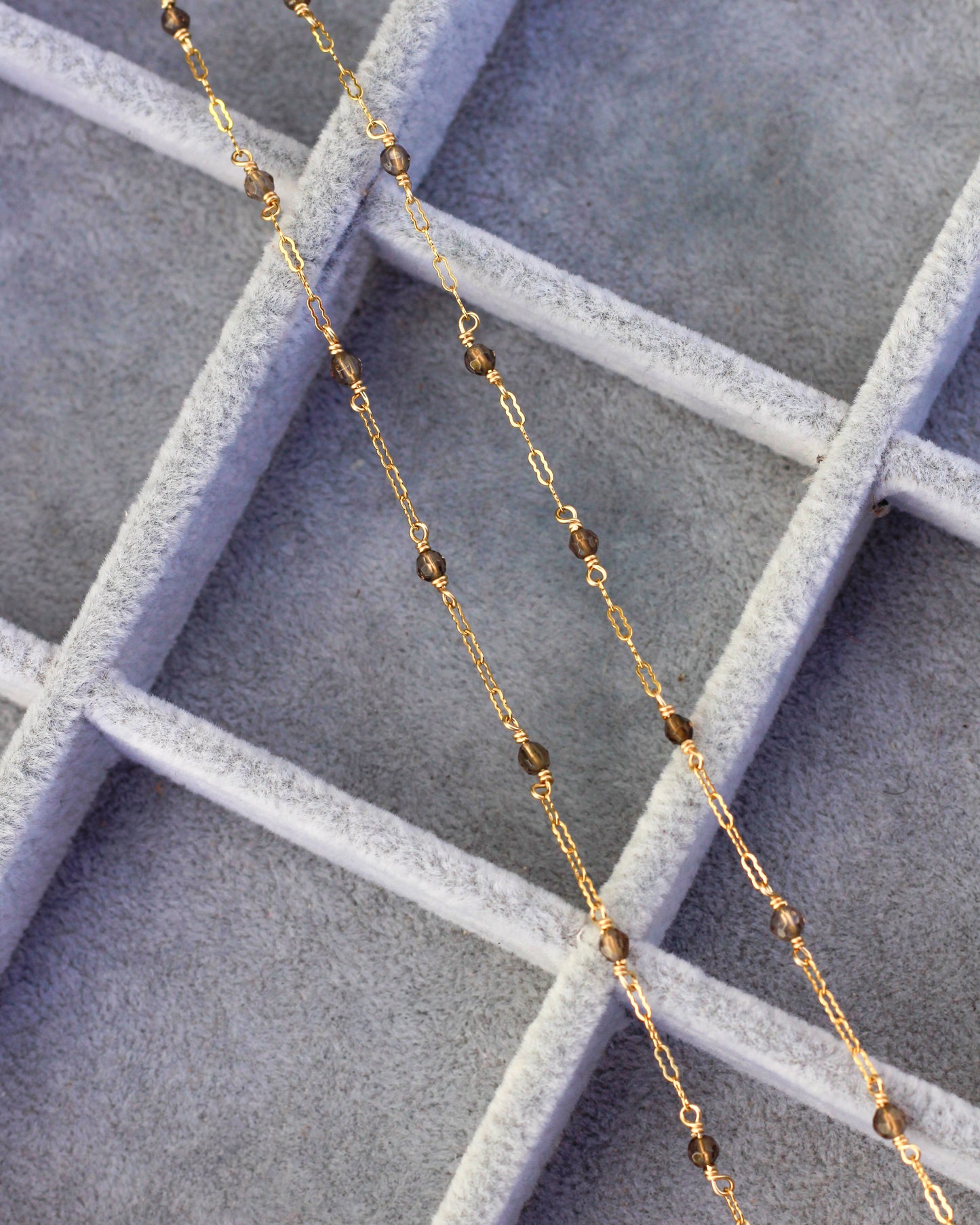 Genuine Amethyst 1.4mm Krinkle Chain, G91