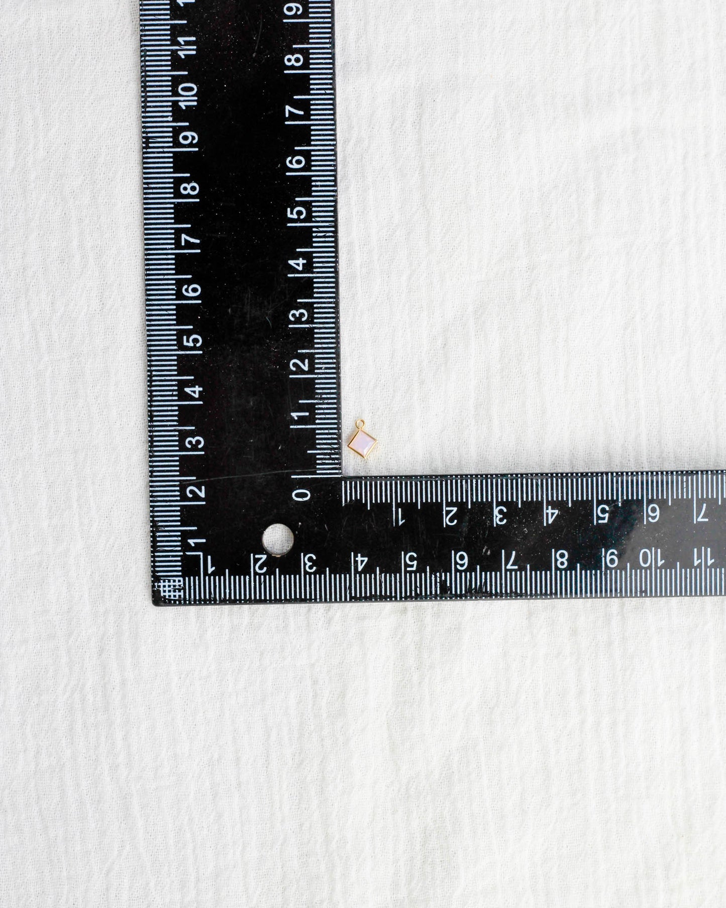 4mm Pink Opal Diamond Shaped Charm, CH257