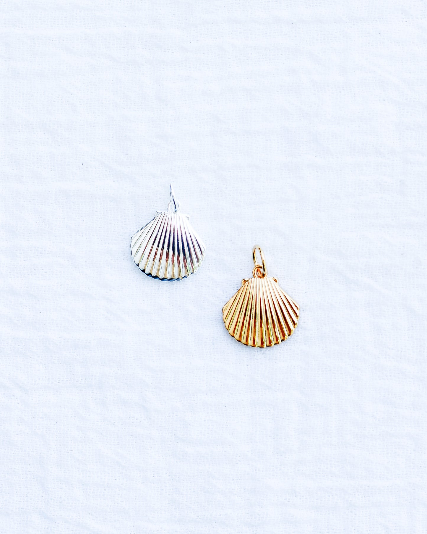 Flat Scallop Shell Charm, CH113