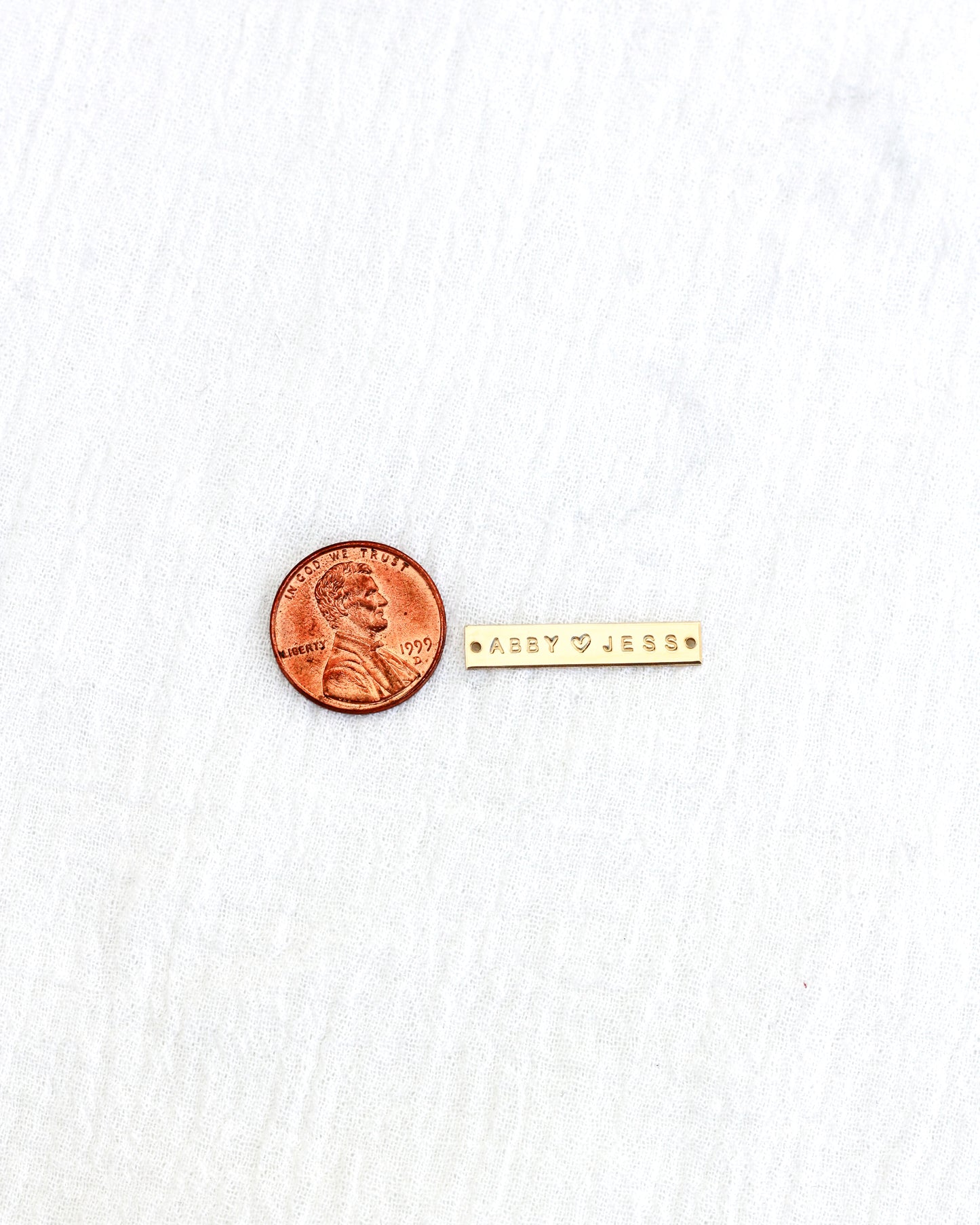 Custom, Hand Stamped Bar Connector, CN334