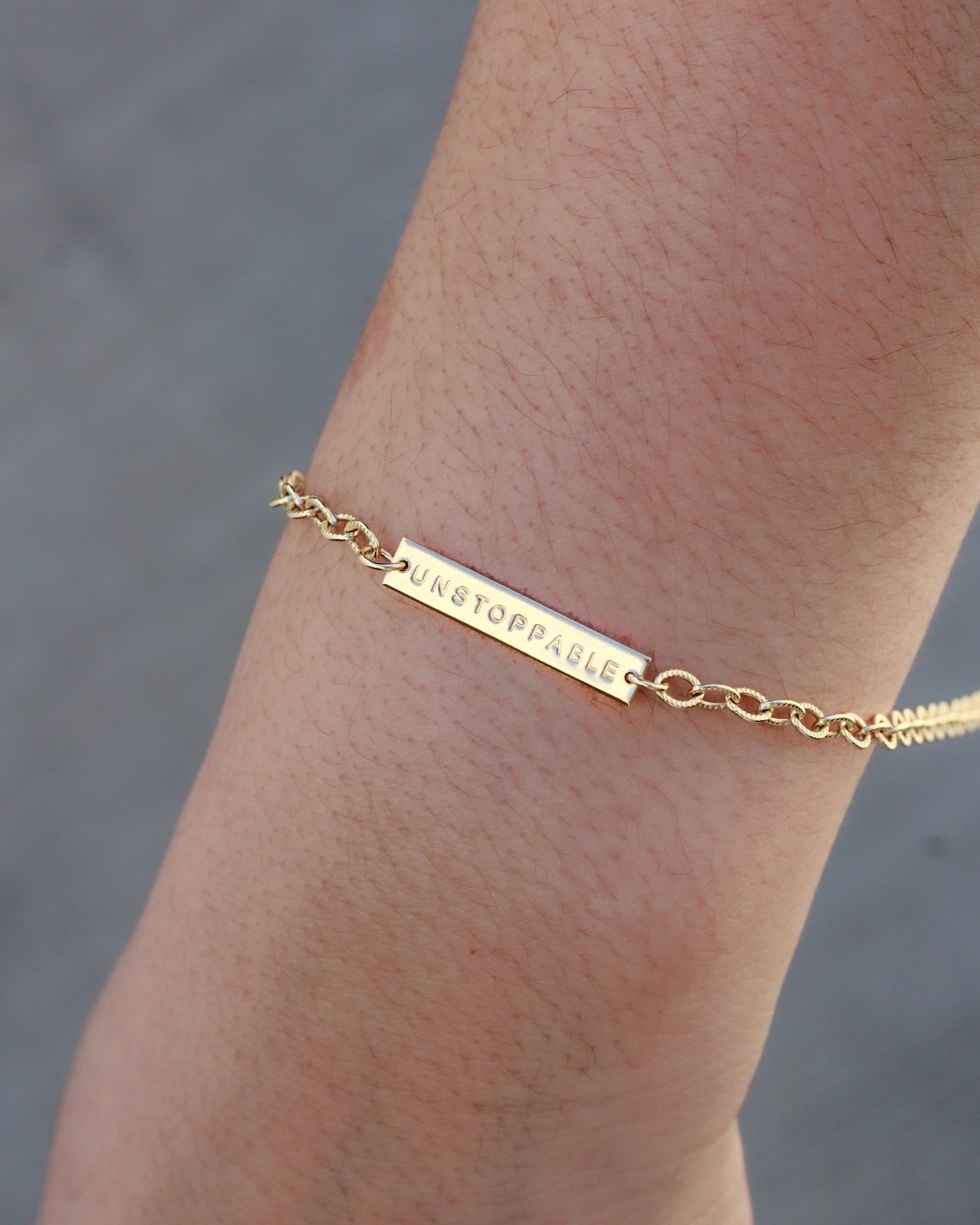 Custom, Hand Stamped Bar Connector, CN334