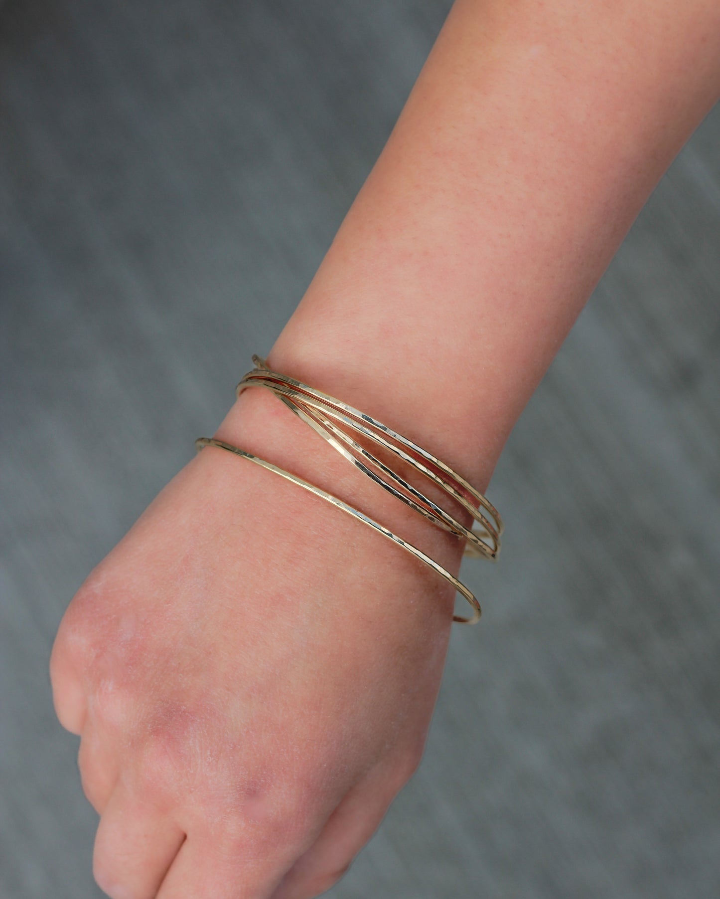 Hammered Bangle Cuff Bracelet, BR34