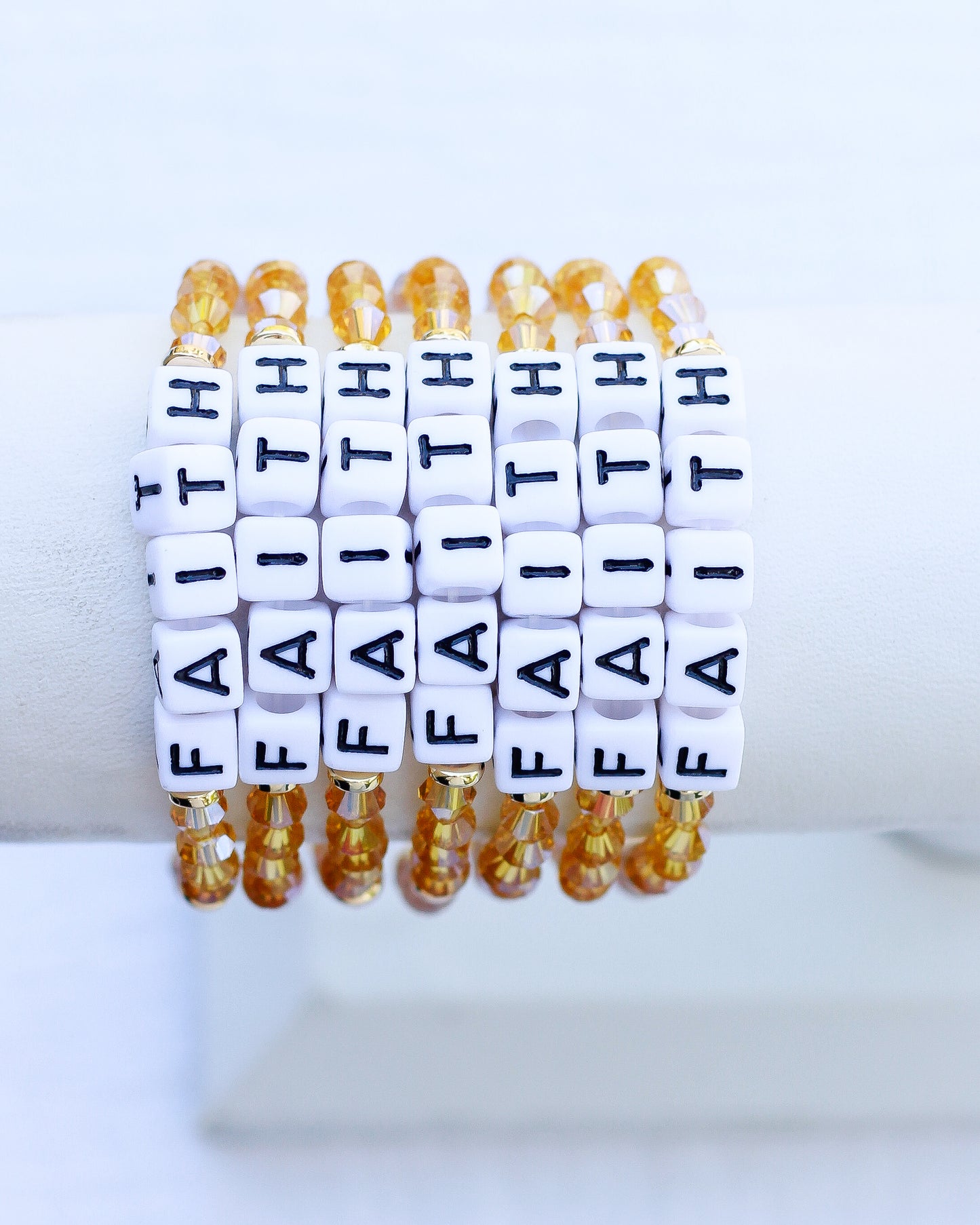 Faith Stretch Bead Bracelet, BR25