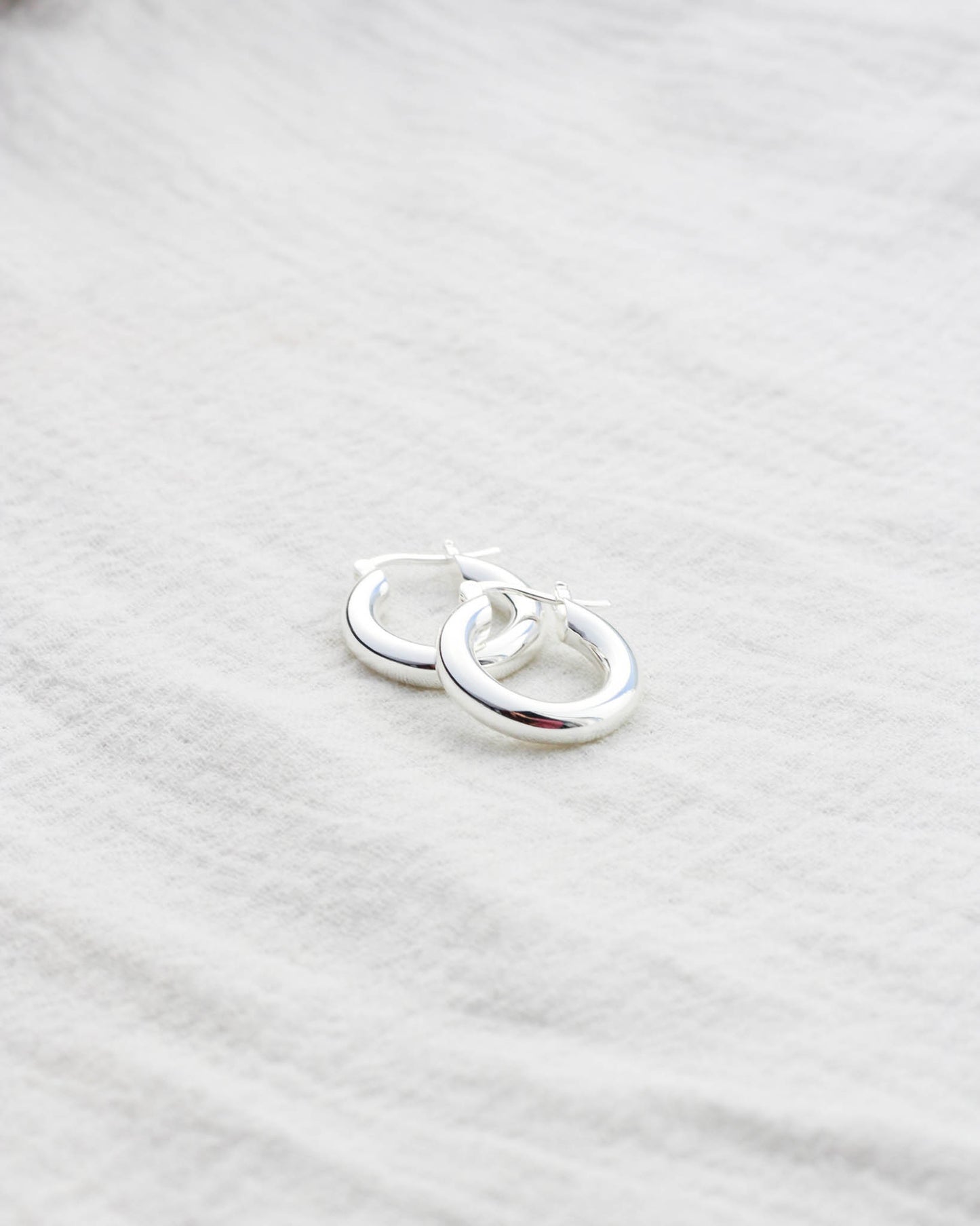 Chunky Sterling Silver Hoop Earrings, E18