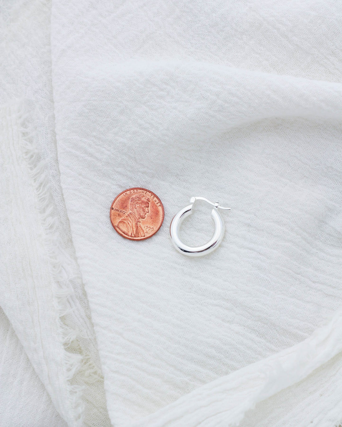 Chunky Sterling Silver Hoop Earrings, E18