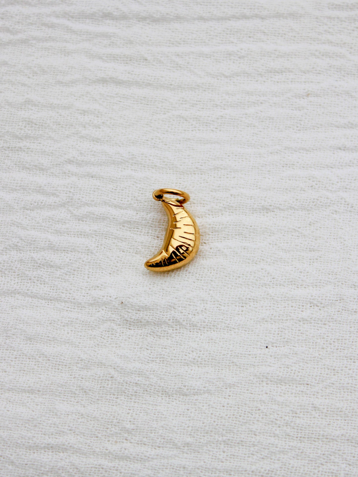 Mini Croissant PVD Charm, CH340