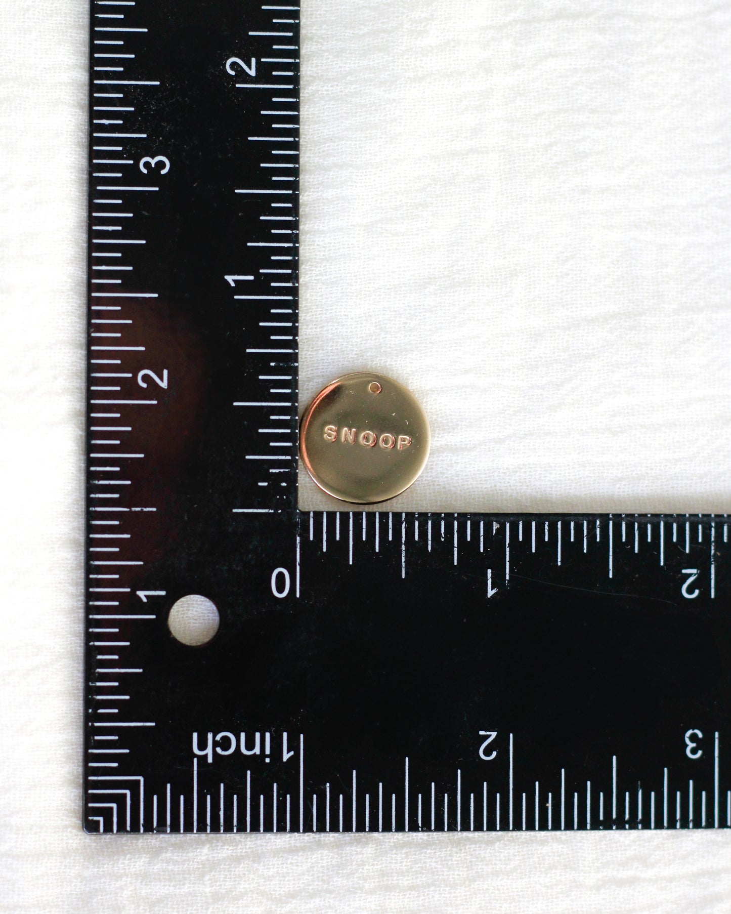 15.9mm Custom Text Circle Charm, CH192