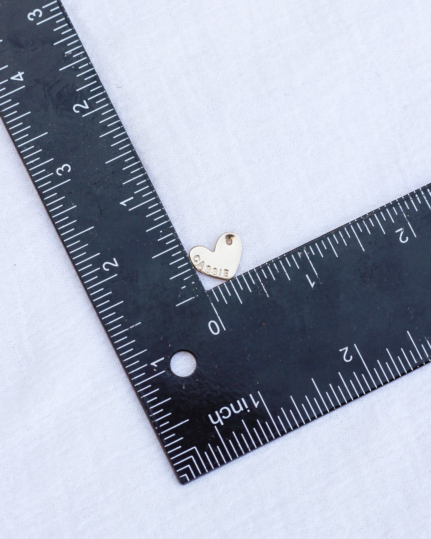 11x13mm Custom Text Heart Charm, CH200