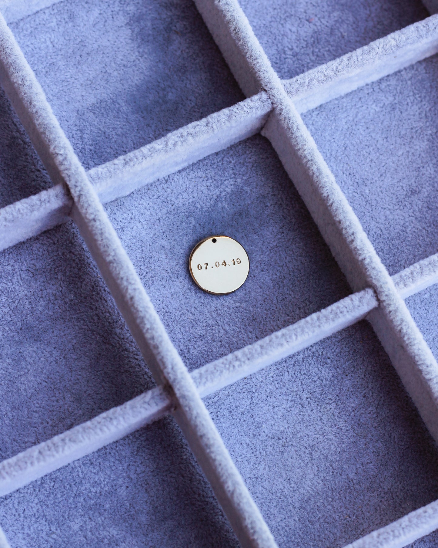15.9mm Custom Date Circle Charm, CH199
