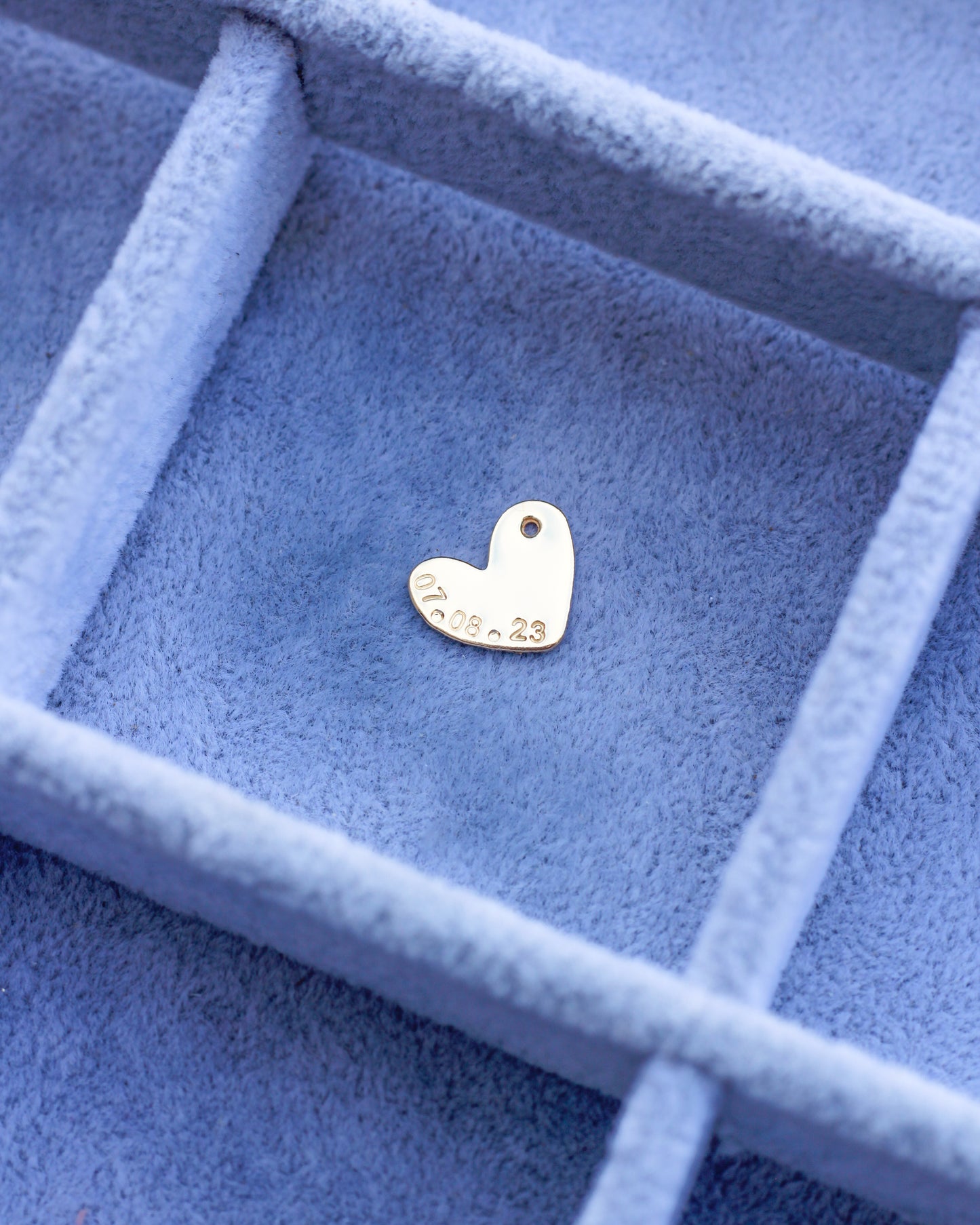 11x13mm Custom Date Heart Charm, CH198