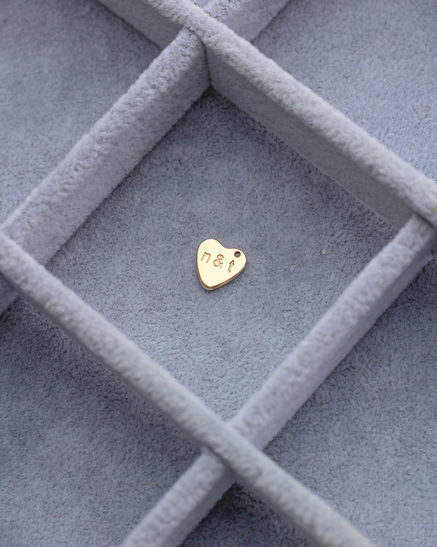 10x11mm Custom Text Heart Charm, CH196