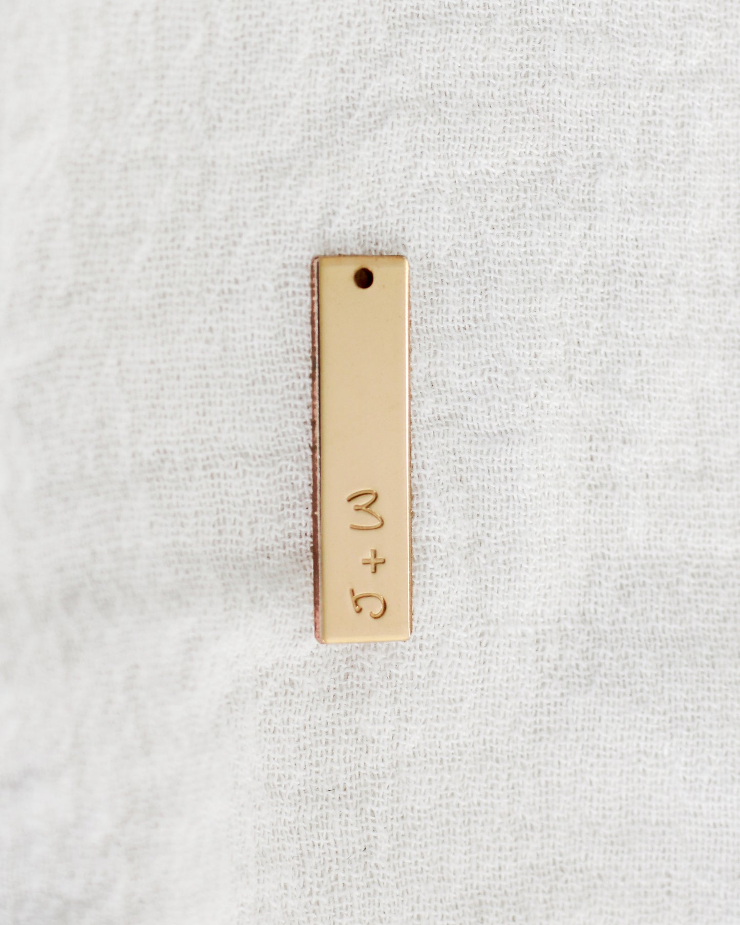 1"x6.4mm Custom Text Bar Charm, CH208