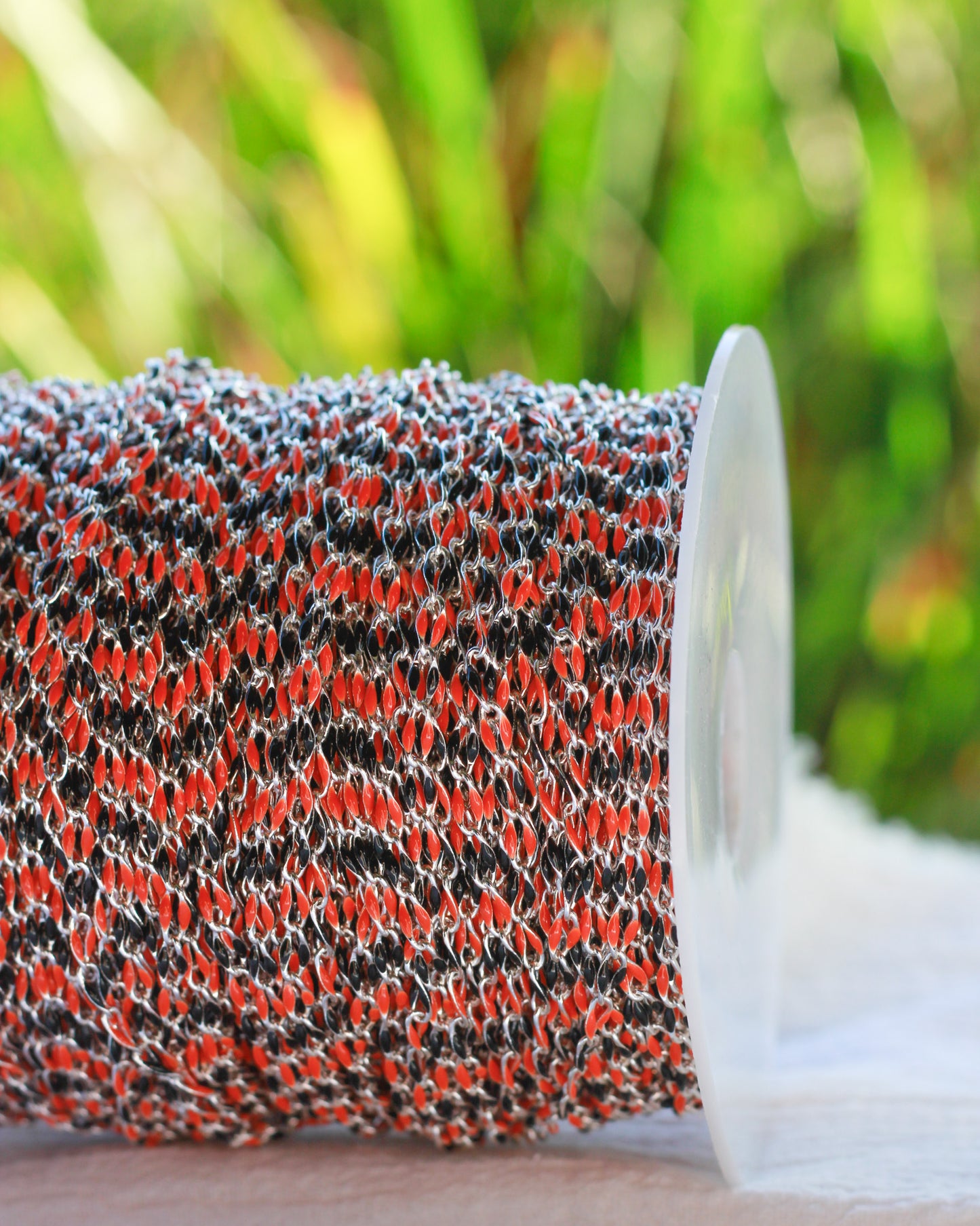 Black and Orange Enamel Chain, SP129