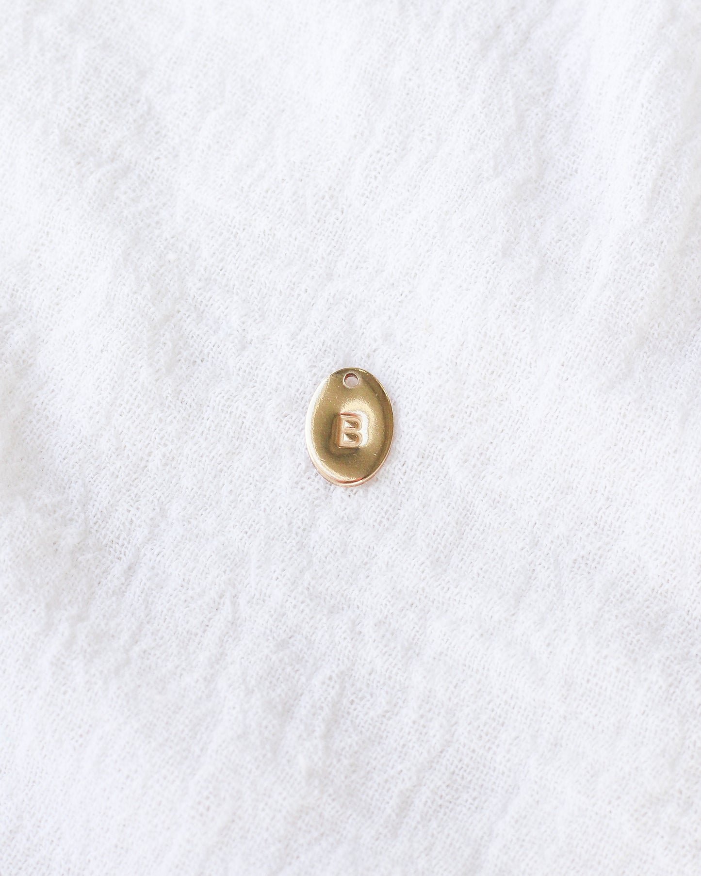 10x7mm Letter Oval Charm, CH244