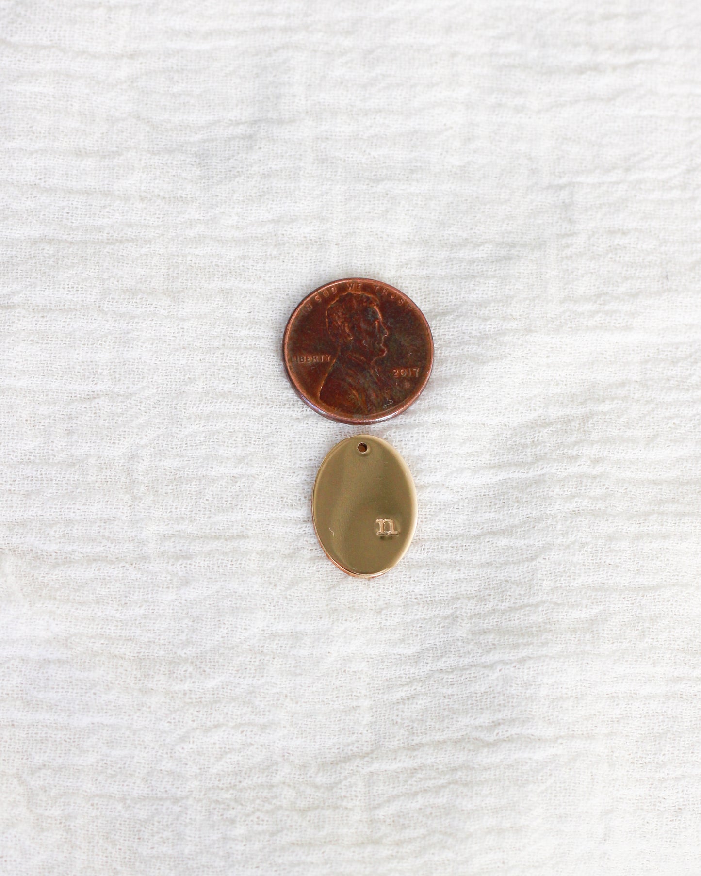 18x13mm Letter Oval Charm, CH209