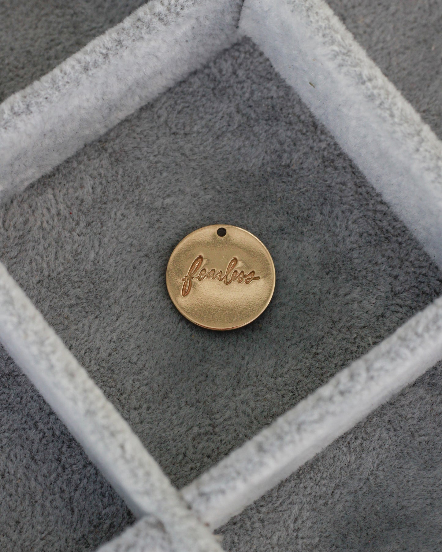 15.9mm Fearless Cursive Charm, CH191