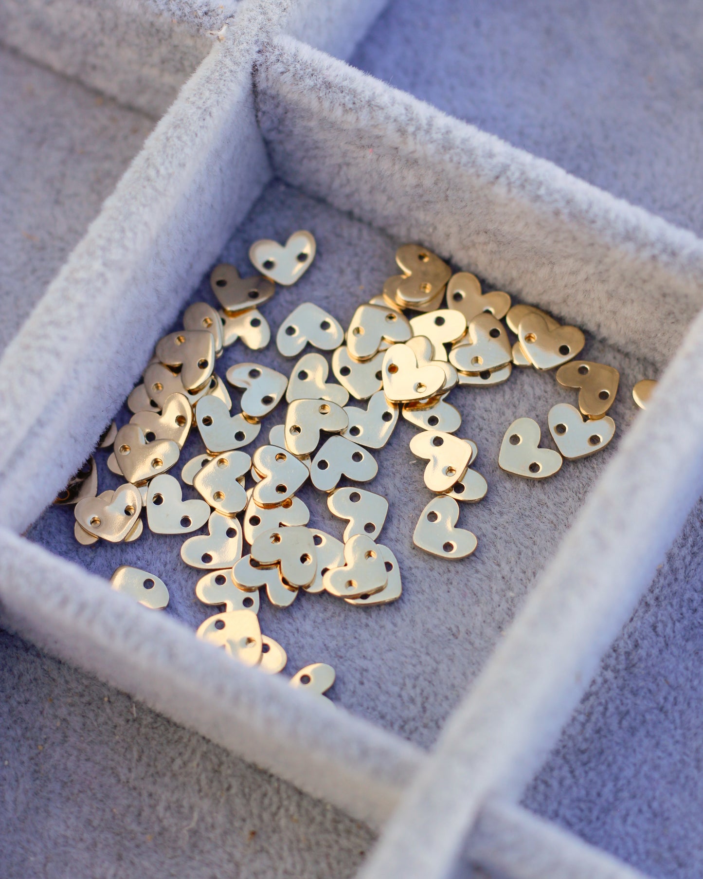 Blank Heart Connector w/ Two Holes 6x7mm, B89