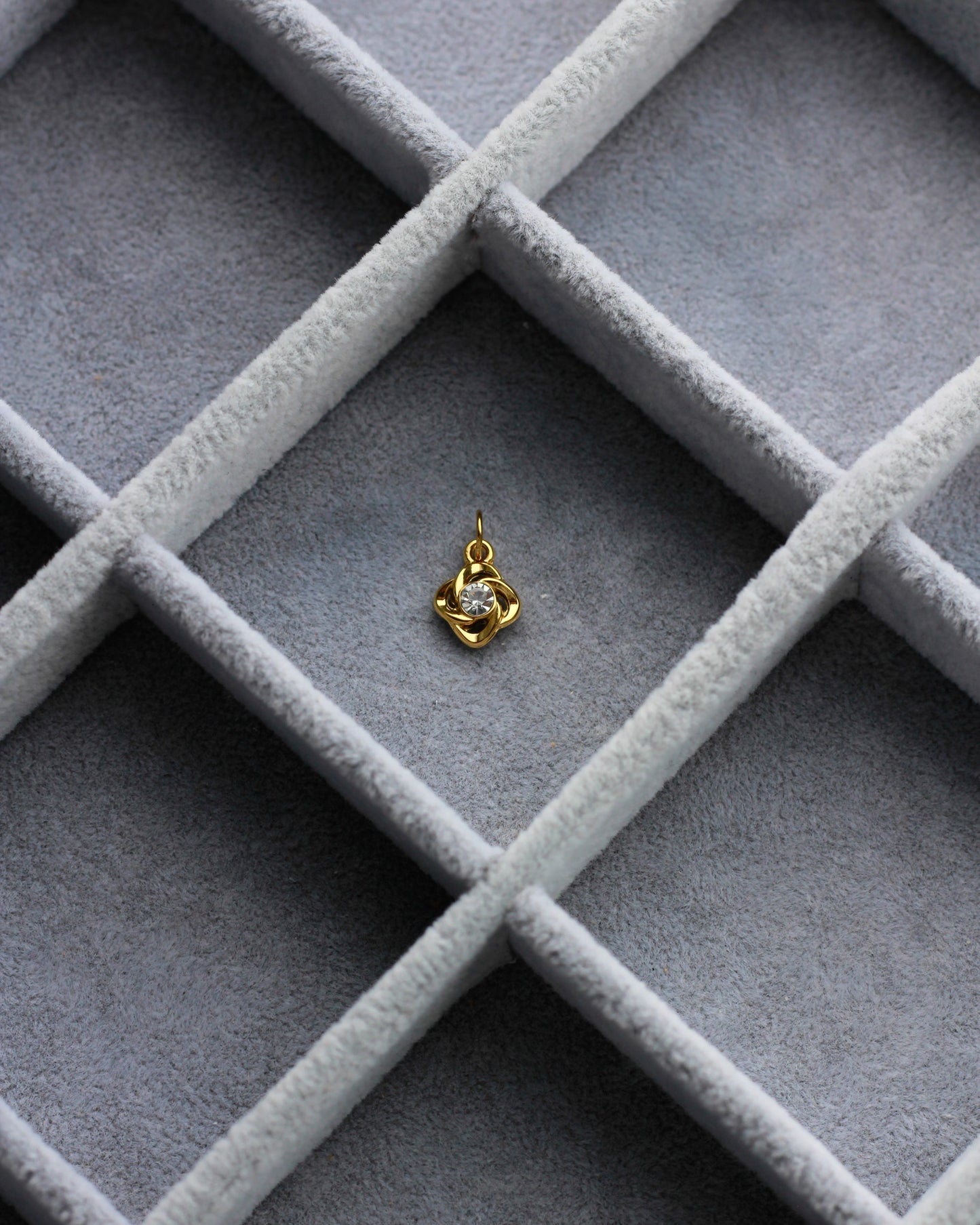 13mm Knot with Zircon PVD Charm, CH420