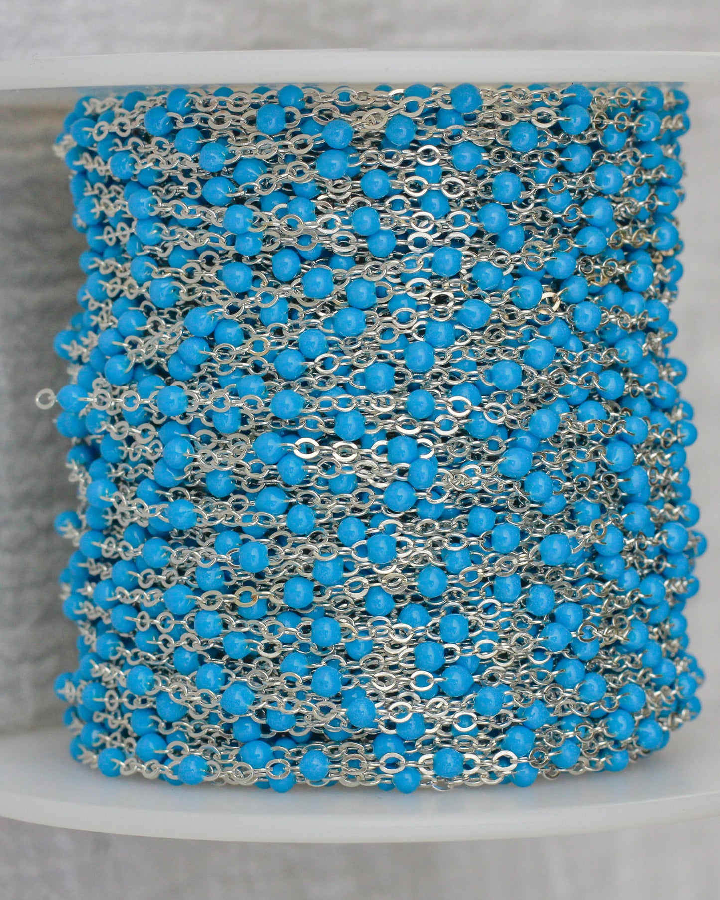 1.7mm Flat Cable Chain with Blue Dots, G74, S74