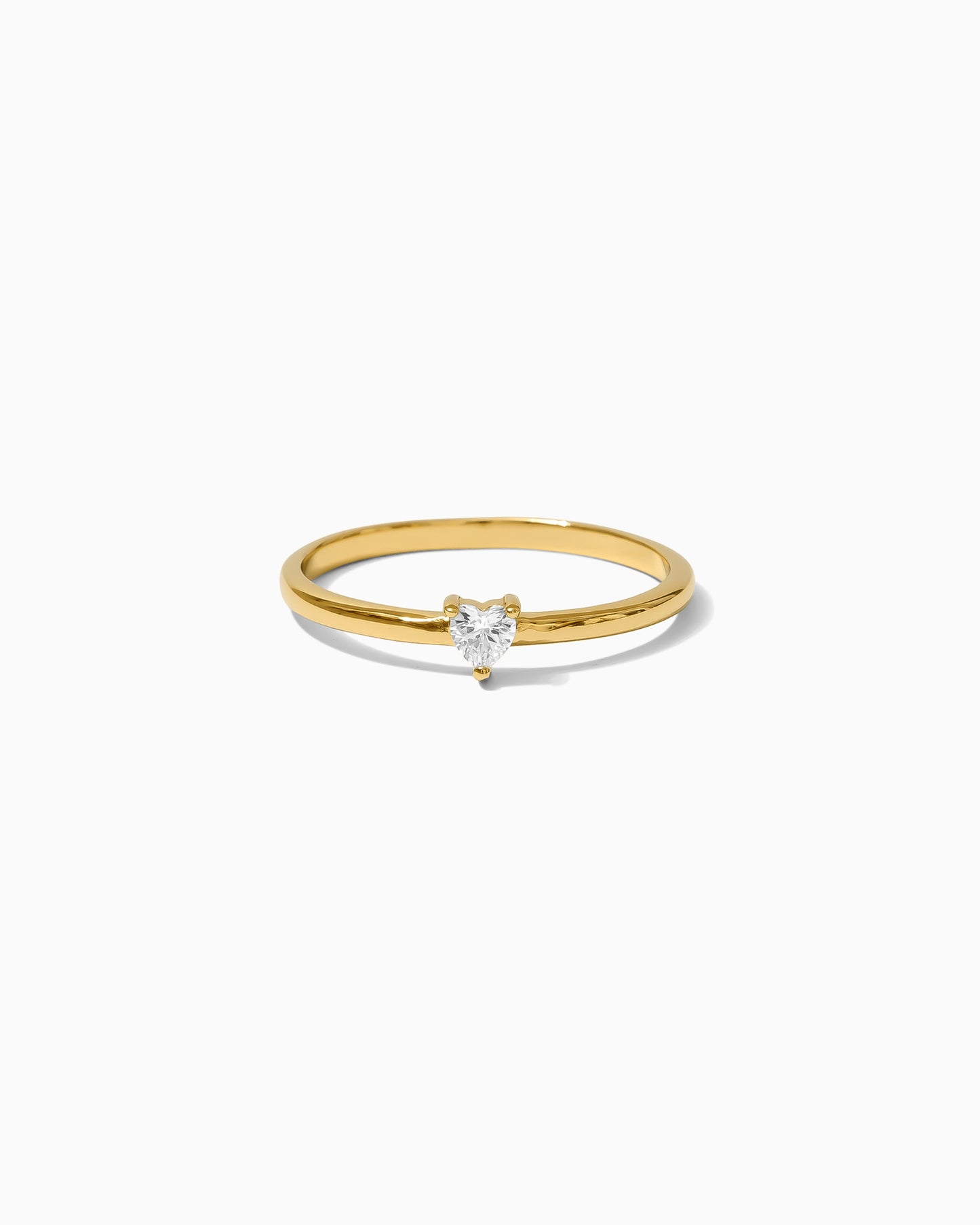 Tiny Heart Cubic Zirconia Ring, R05