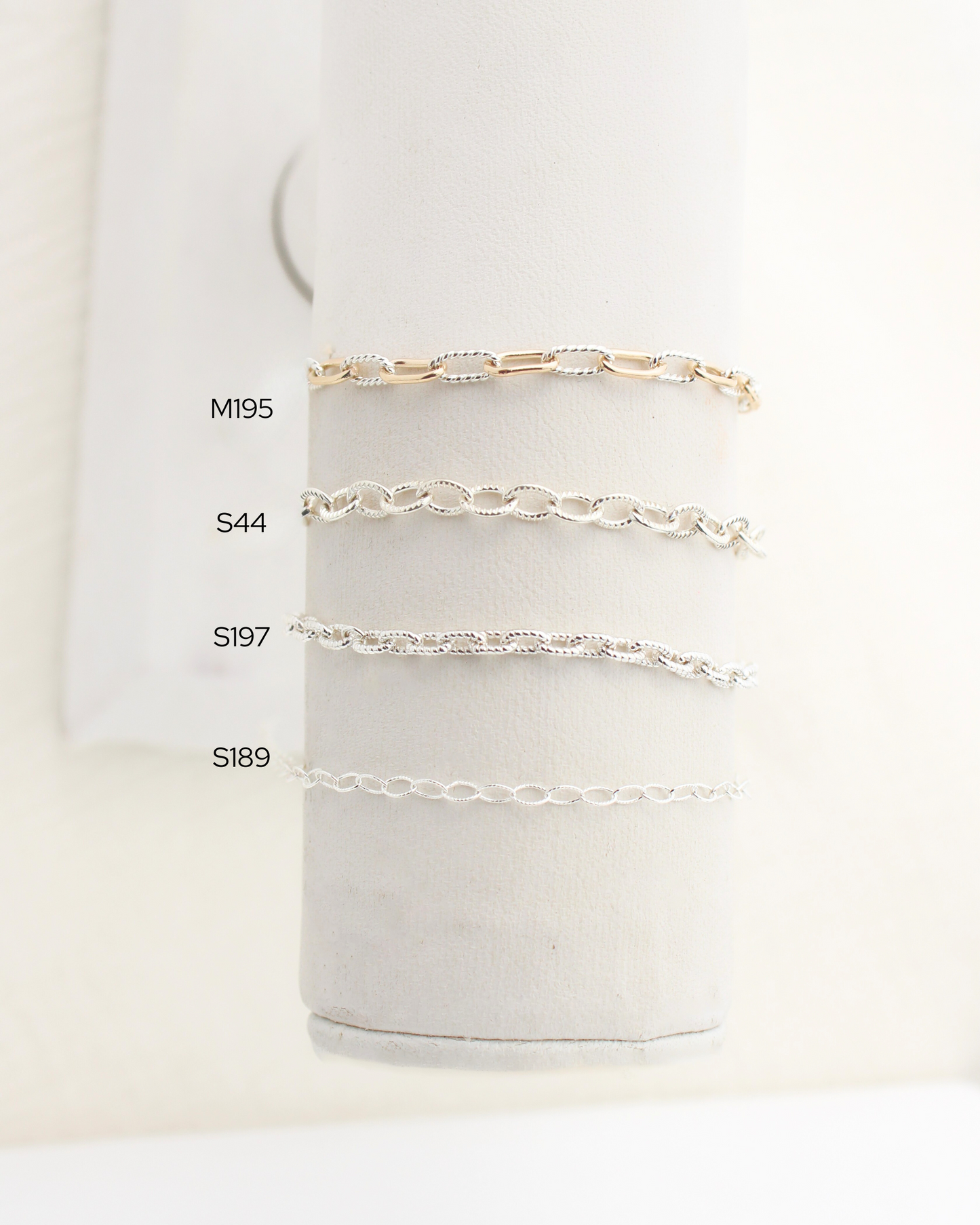 2.3mm Patterned Cable Chain, S189, G189