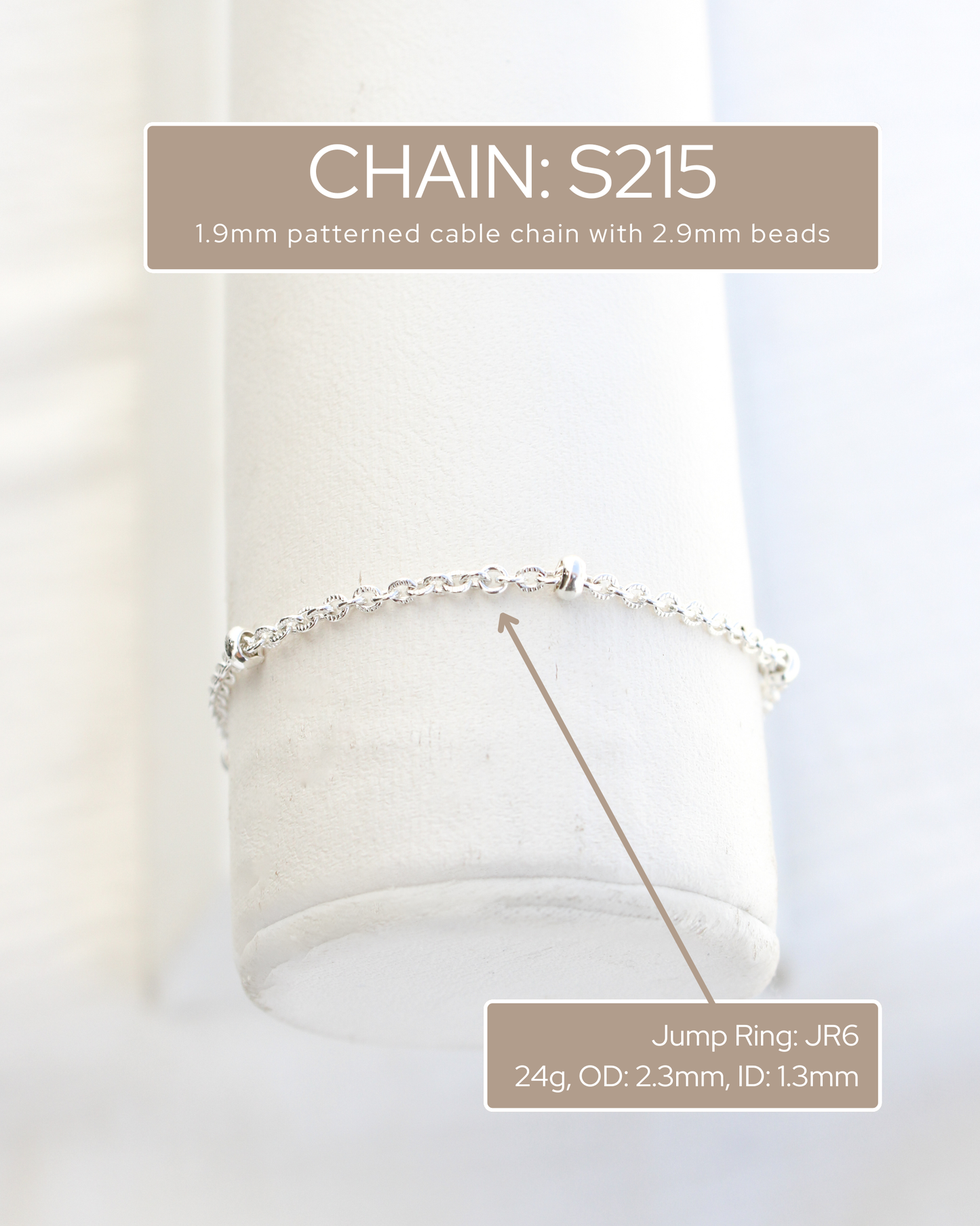 1.9mm Patterned Satellite Cable Chain, S215, G215