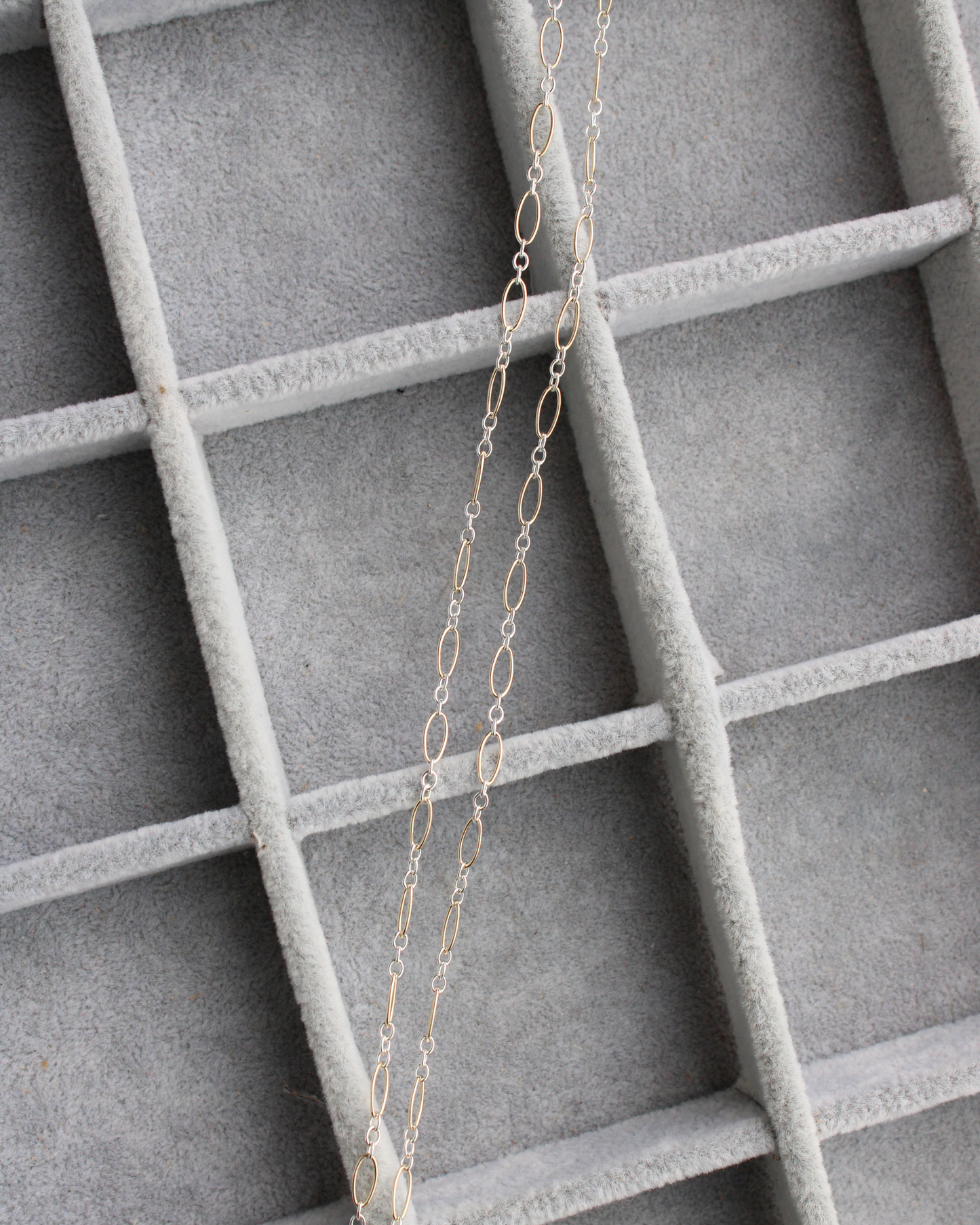 3mm Long and Short Mixed Metal Chain, M190
