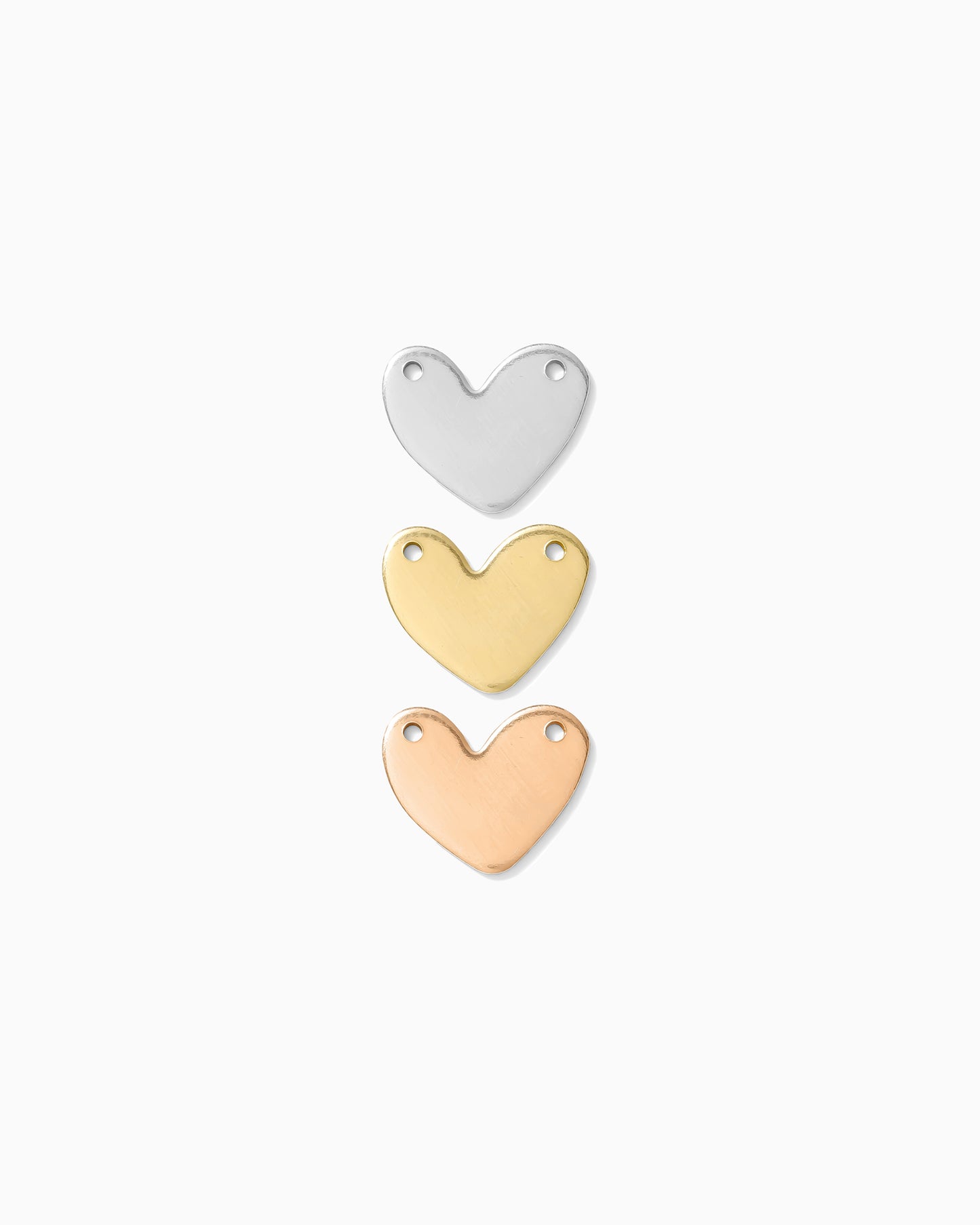 11x13mm Heart Blank with Two Upper Holes, B27