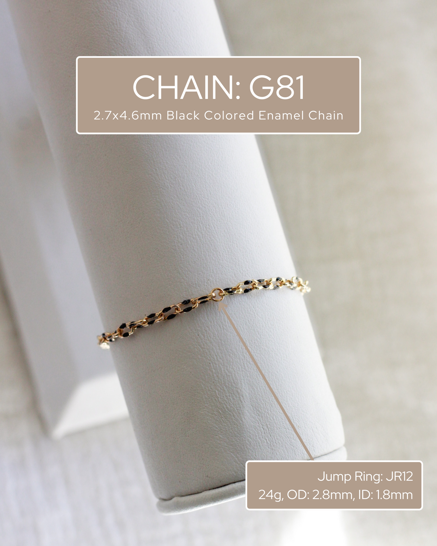 Black Enamel Chain. G81, S81