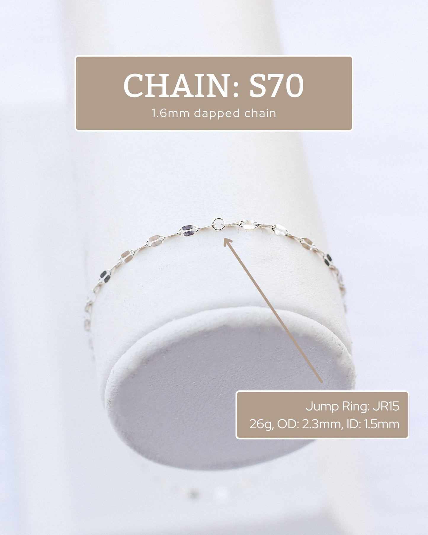 1.6mm Dapped Chain, S70