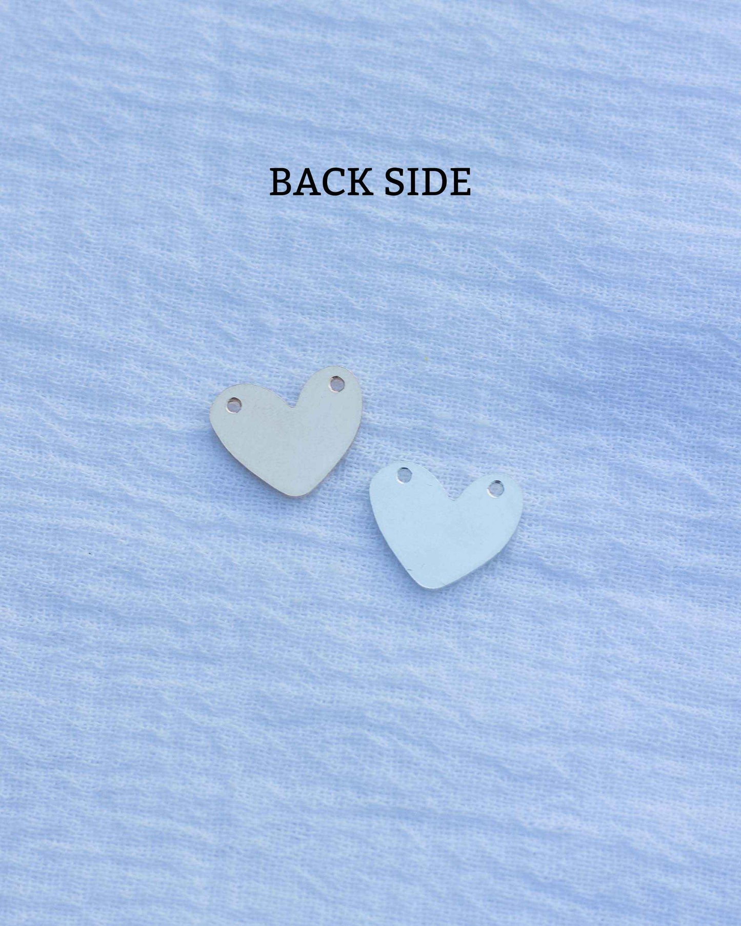 11x13mm Heart Blank with Two Upper Holes, B27