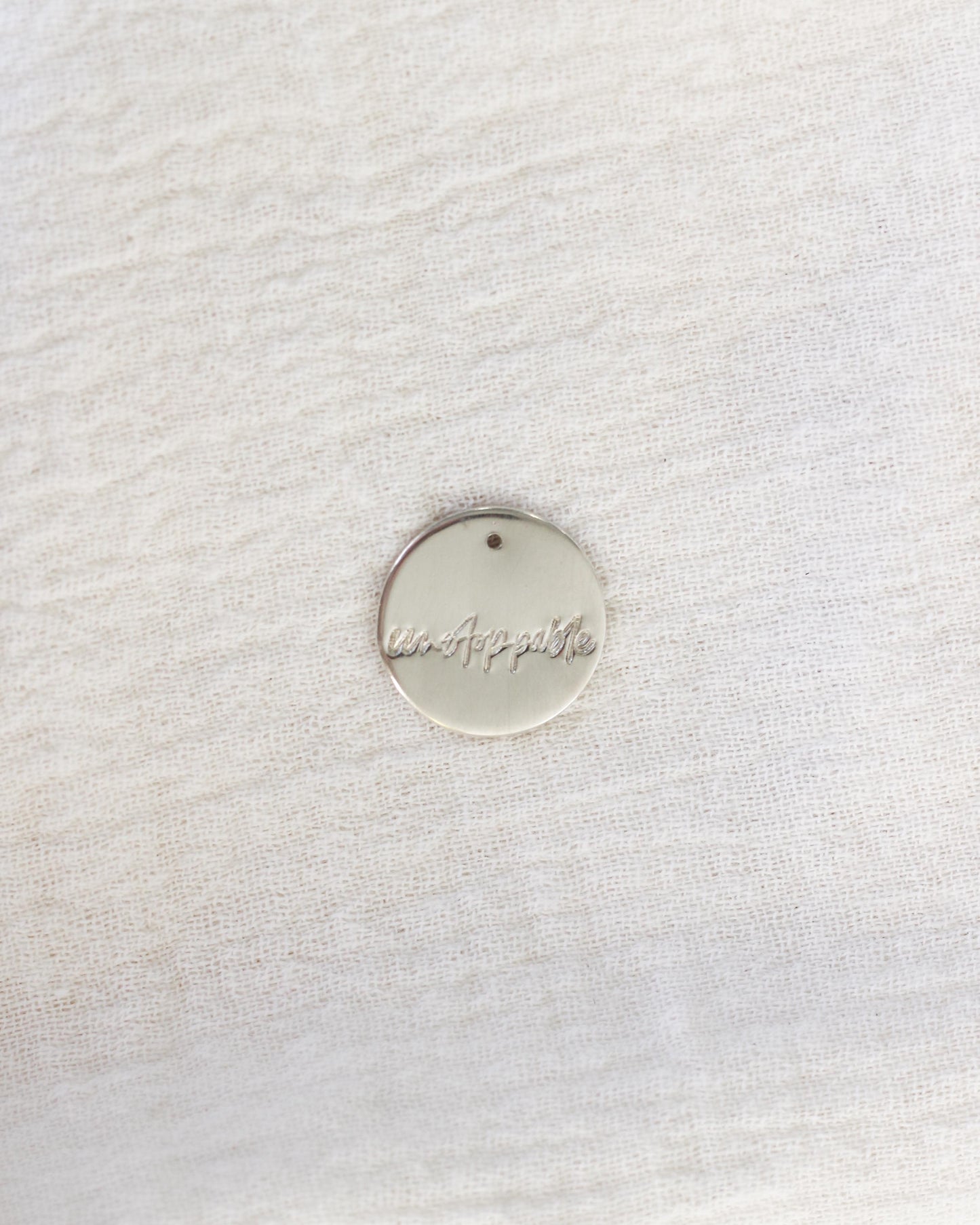 15.9mm Unstoppable Cursive Charm, CH190