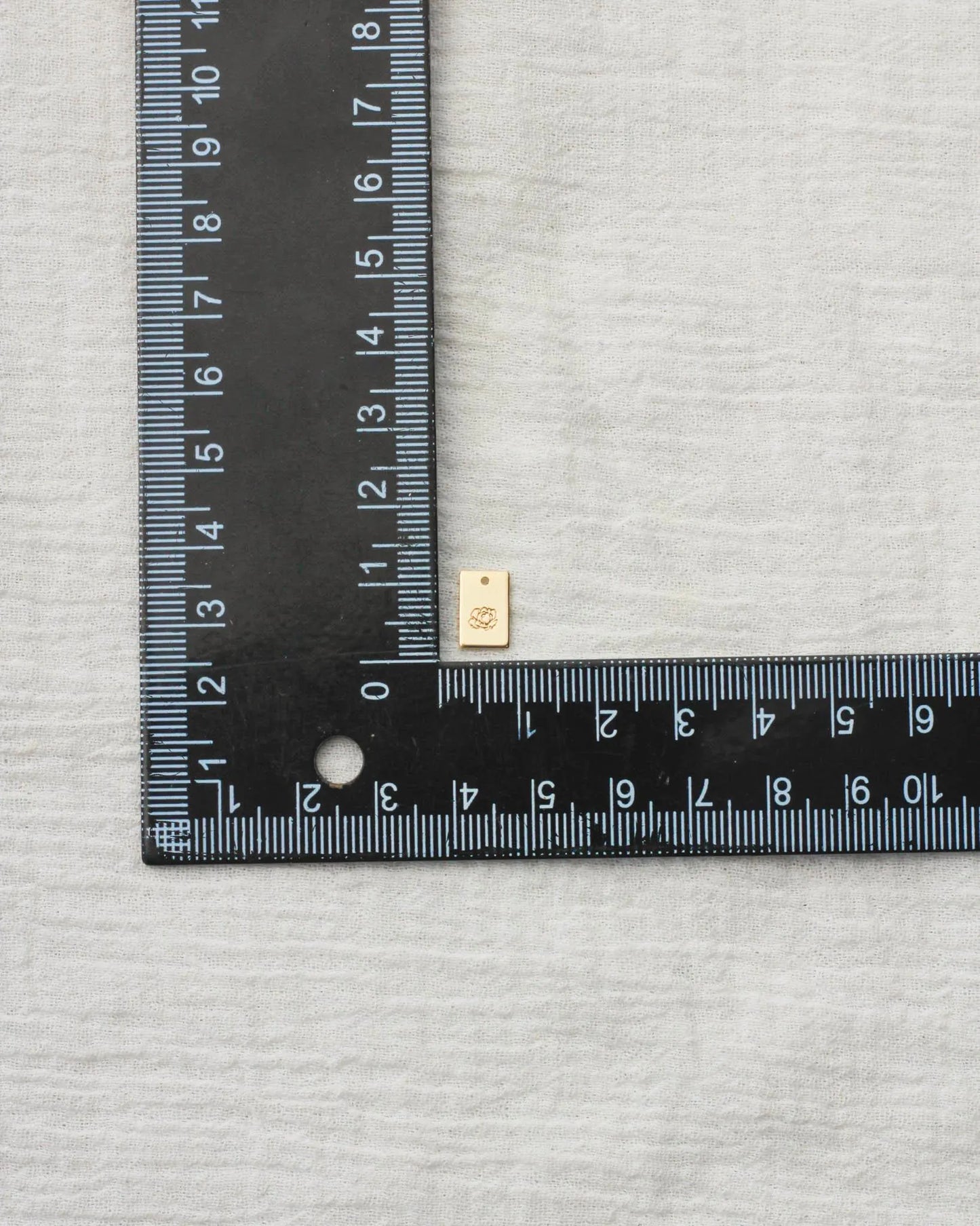 Rectangle Birth Flower Charm, CH266