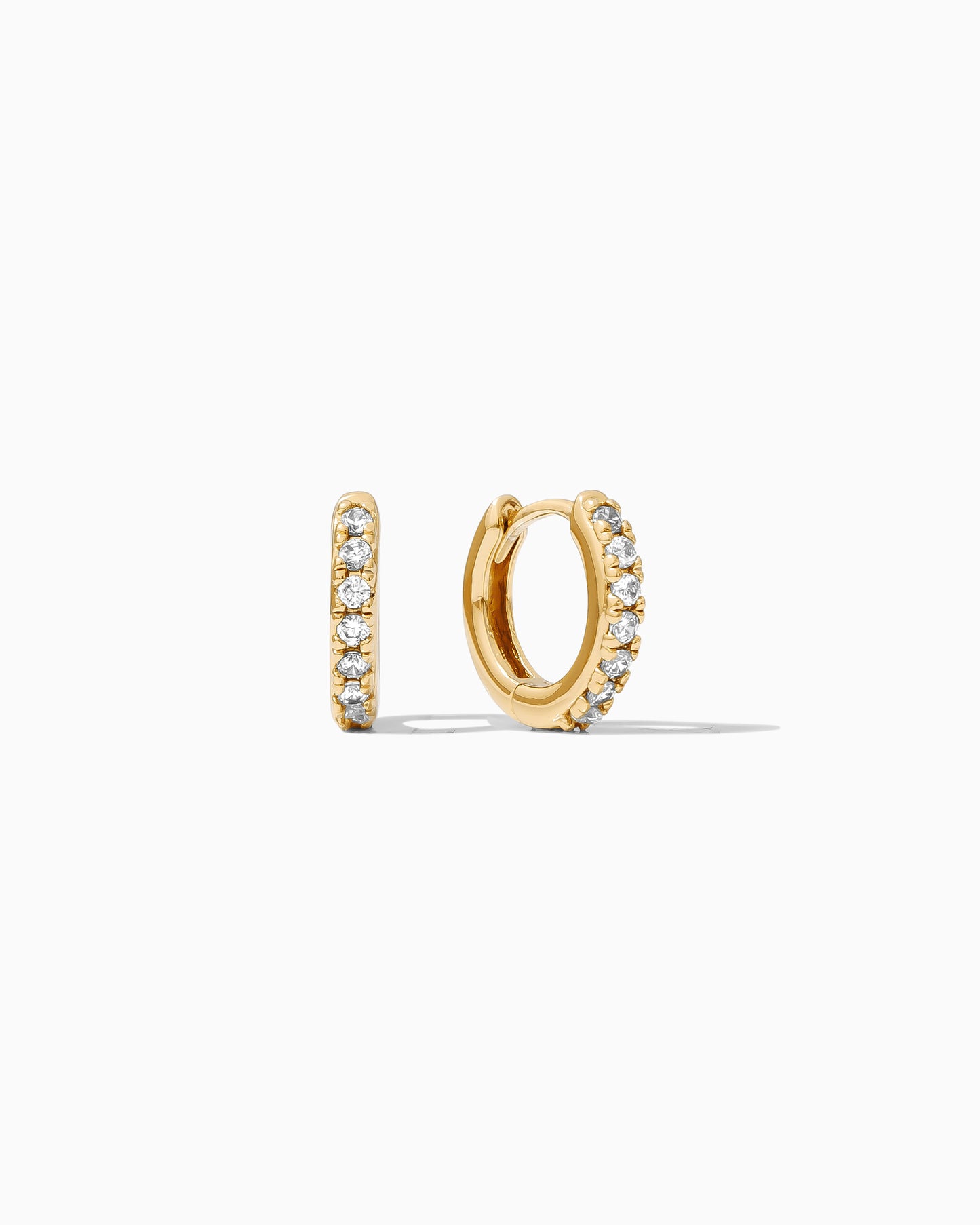10.5mm Pave Hoop Earrings, E3