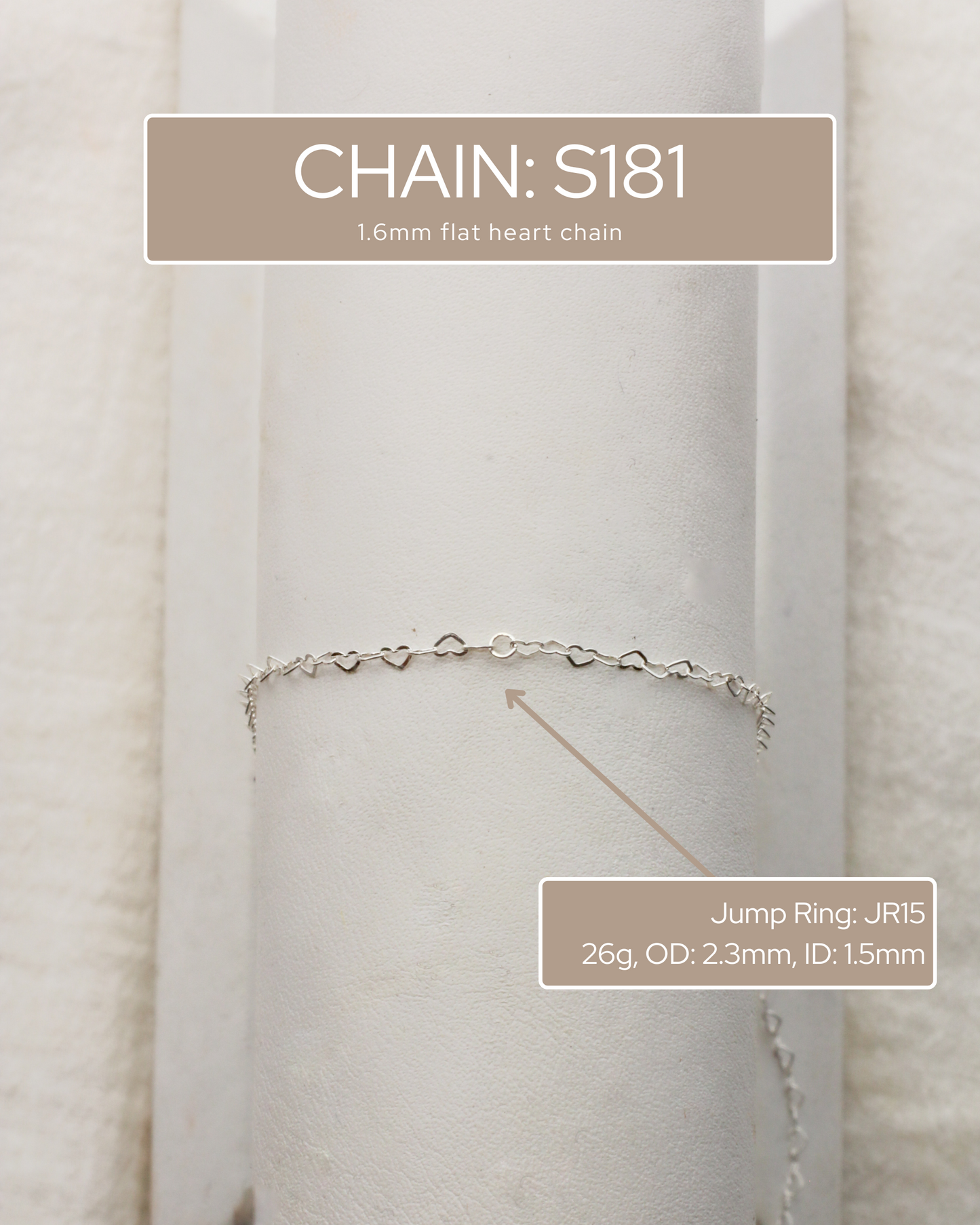 1.6mm Flat Heart Chain, S181