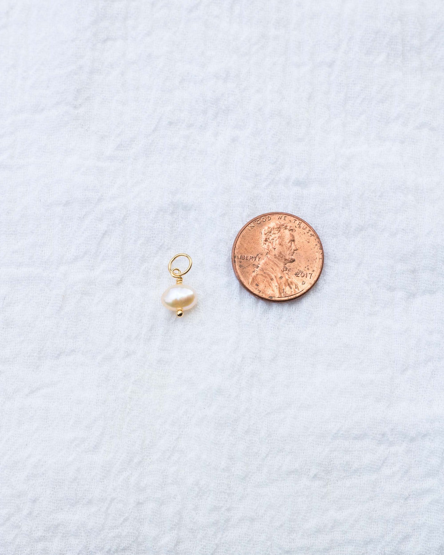 Freshwater Peach Pearl Charm, CH69