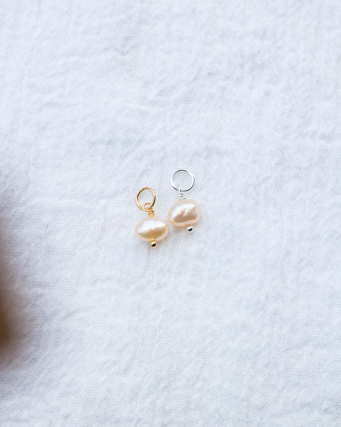 Freshwater Peach Pearl Charm, CH69