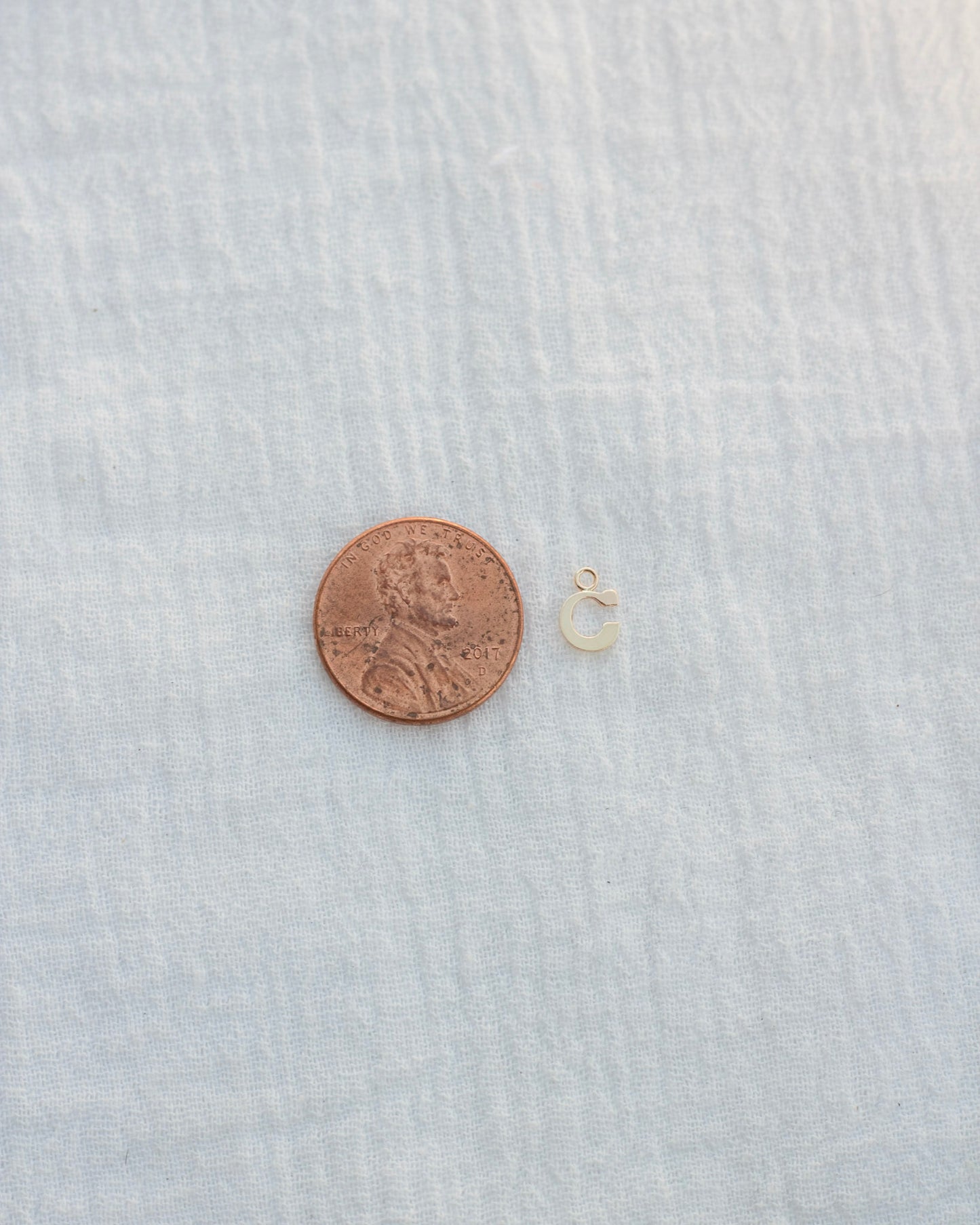 5mm 14k Gold Filled Letter Charm, CH4