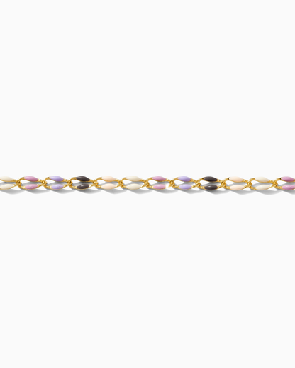Lavender Multi Color Enamel Chain, GP102