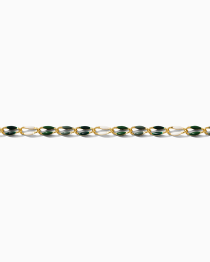 Green Multi Color Enamel Chain, GP103