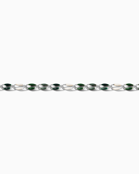 Green Multi Color Enamel Chain, SP103