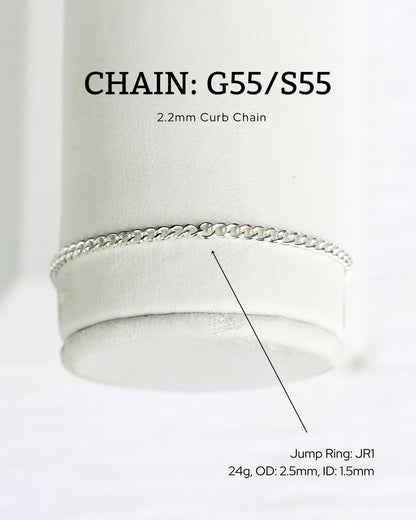 2.2mm Curb Chain. G55, S55