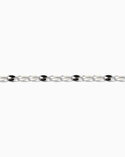 Black and White Enamel Chain, SP111