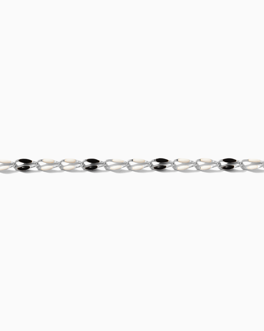 Black and White Enamel Chain, SP111