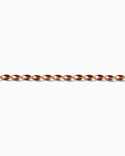 Maroon Enamel Chain, GP118